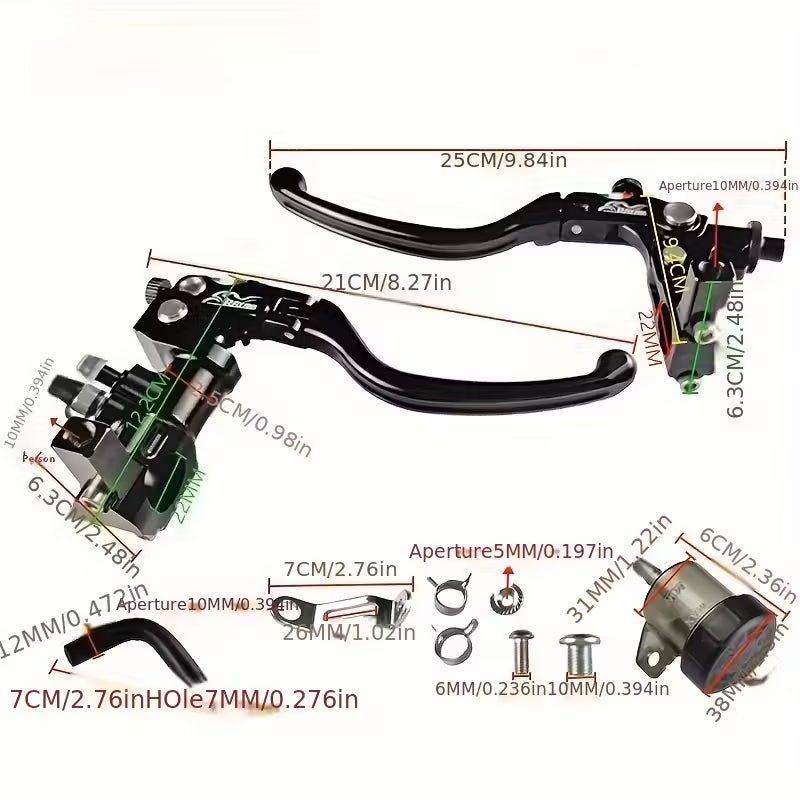 Universal 17mm Brake / Clutch Master Cylinder & Clutch Perch Set – Racing (Replica)