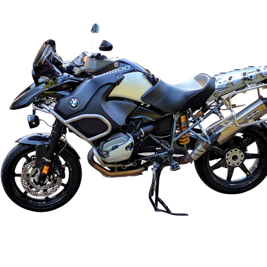 BMW motorcycle on a white background