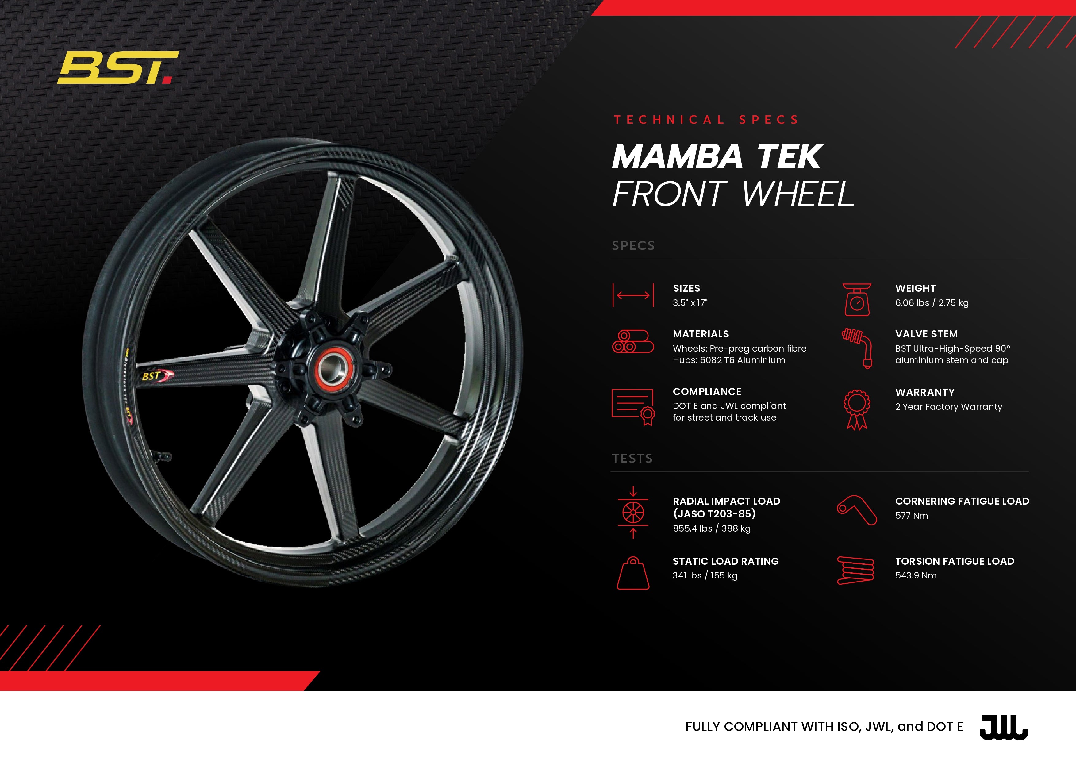 MAMBA 7 - Carbon Fiber Wheels (Superbike / Drag Racing / Sport Tourer)