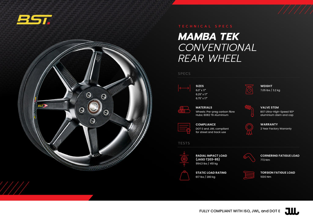 MAMBA 7 - Carbon Fiber Wheels (Superbike / Drag Racing / Sport Tourer)