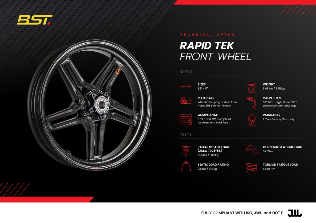 Rapid – Carbon Fibre Wheels  (Super Bike / Sports Bike / Super V-Twin)
