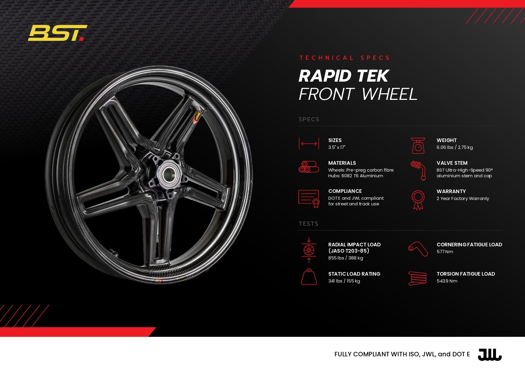Rapid – Carbon Fibre Wheels  (Super Bike / Sports Bike / Super V-Twin)