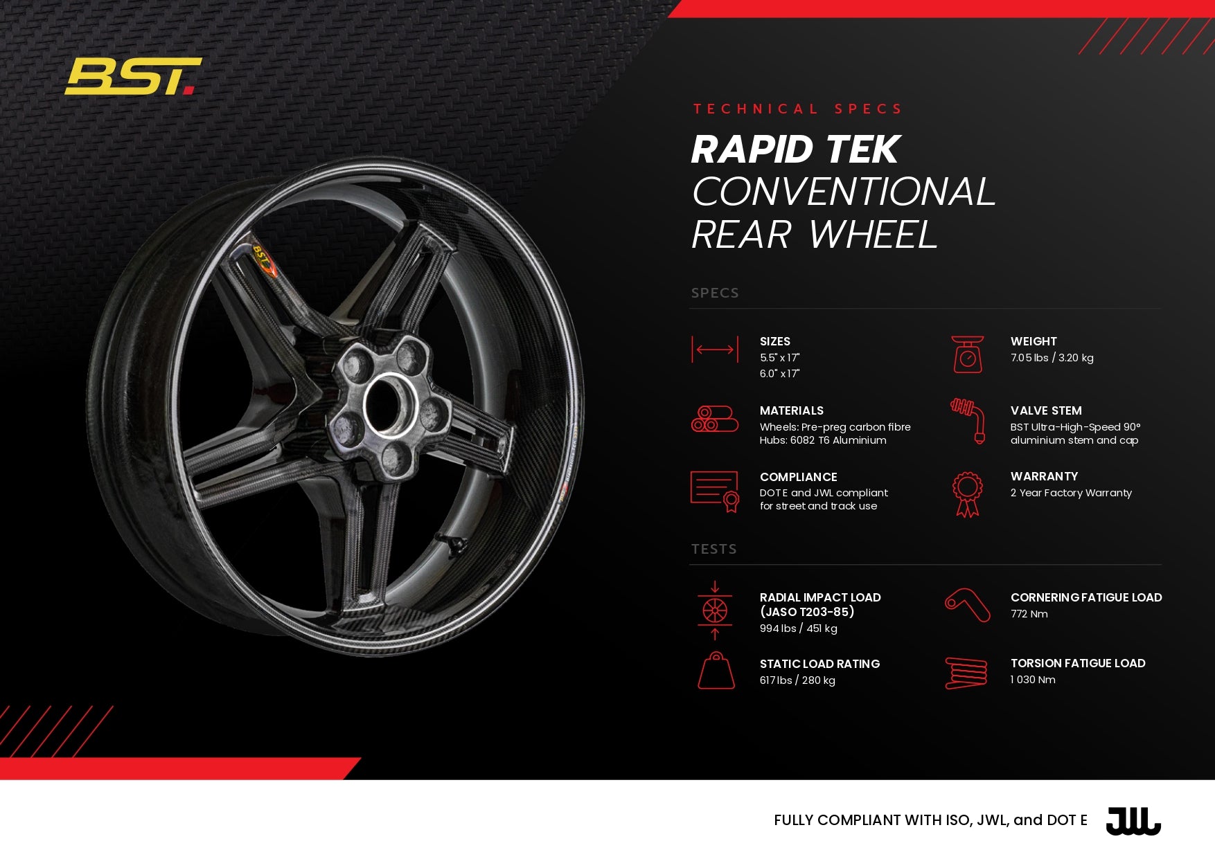 Rapid – Carbon Fibre Wheels  (Super Bike / Sports Bike / Super V-Twin)