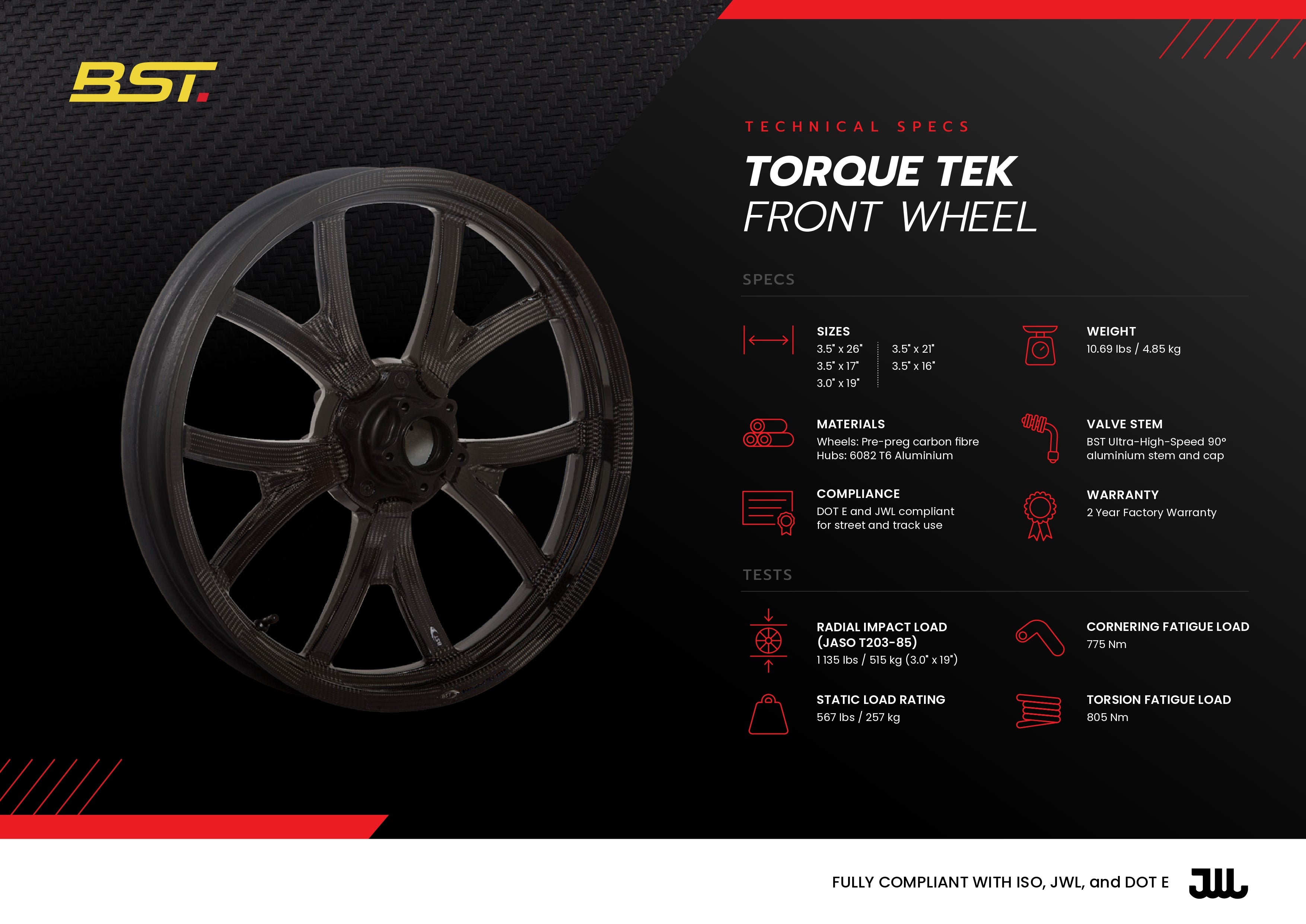 TORQUE TEK – Carbon Fiber Wheels (American V-Twin)