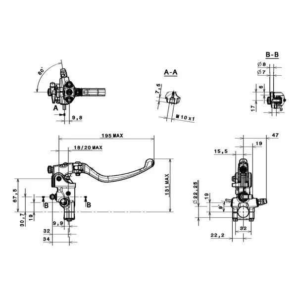Brembo 15 RCS Short Lever
