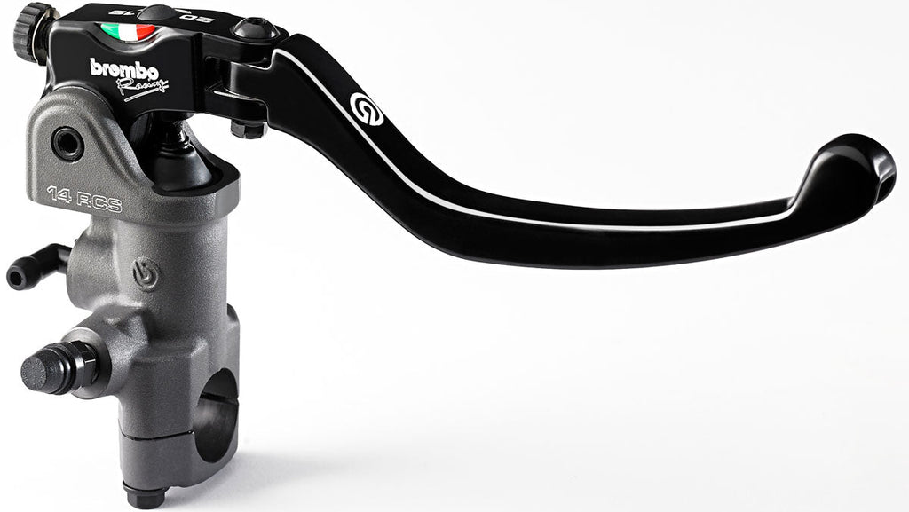 Brembo motorcycle brake lever on a white background