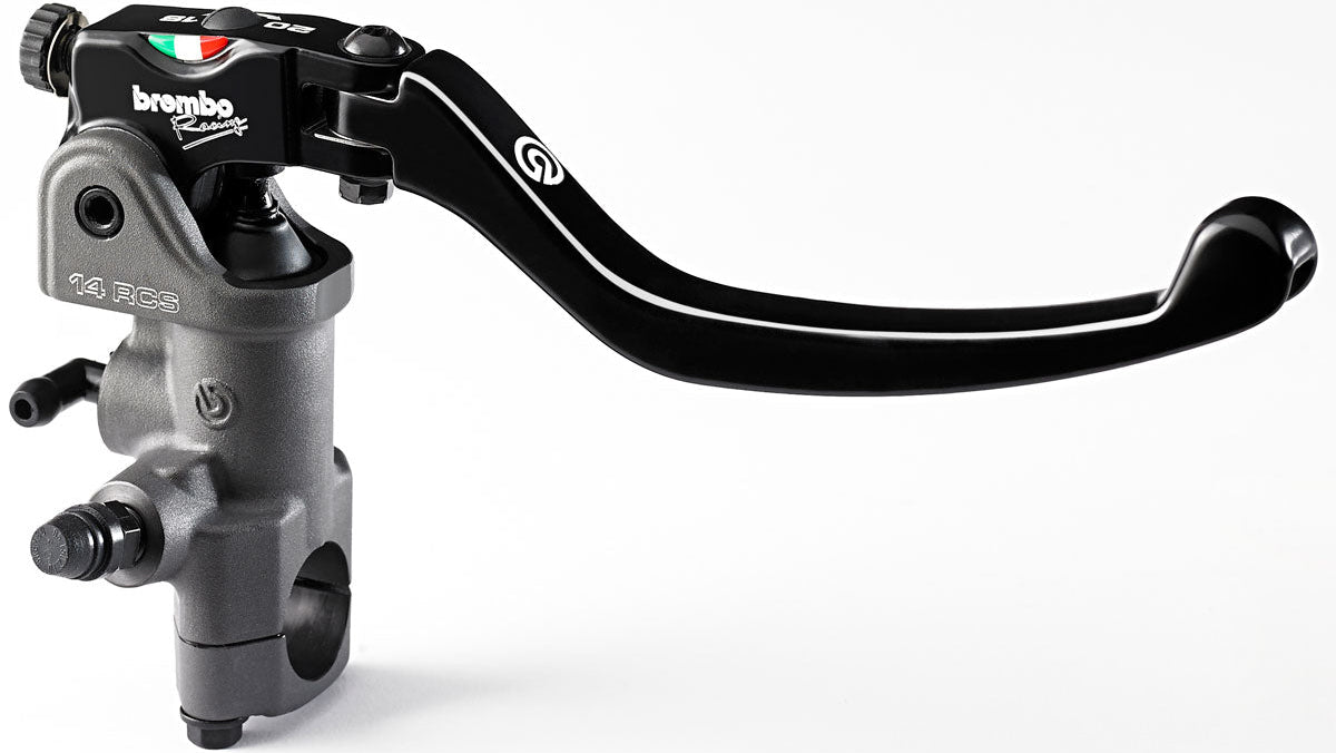 Brembo motorcycle brake lever on a white background