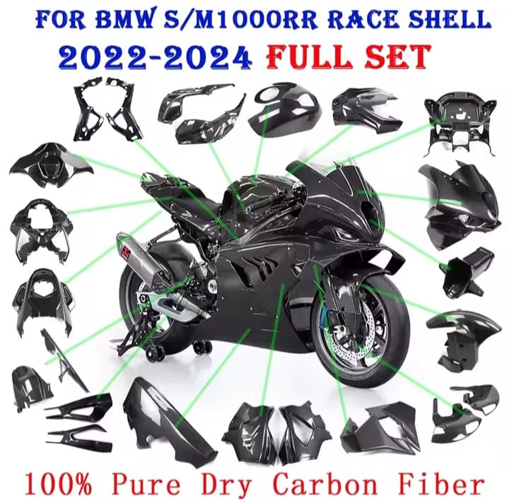 “Fake” Carbon Fiber – BMW S1000RR (2023–2024) (Unbranded Replica) (Sheldon)