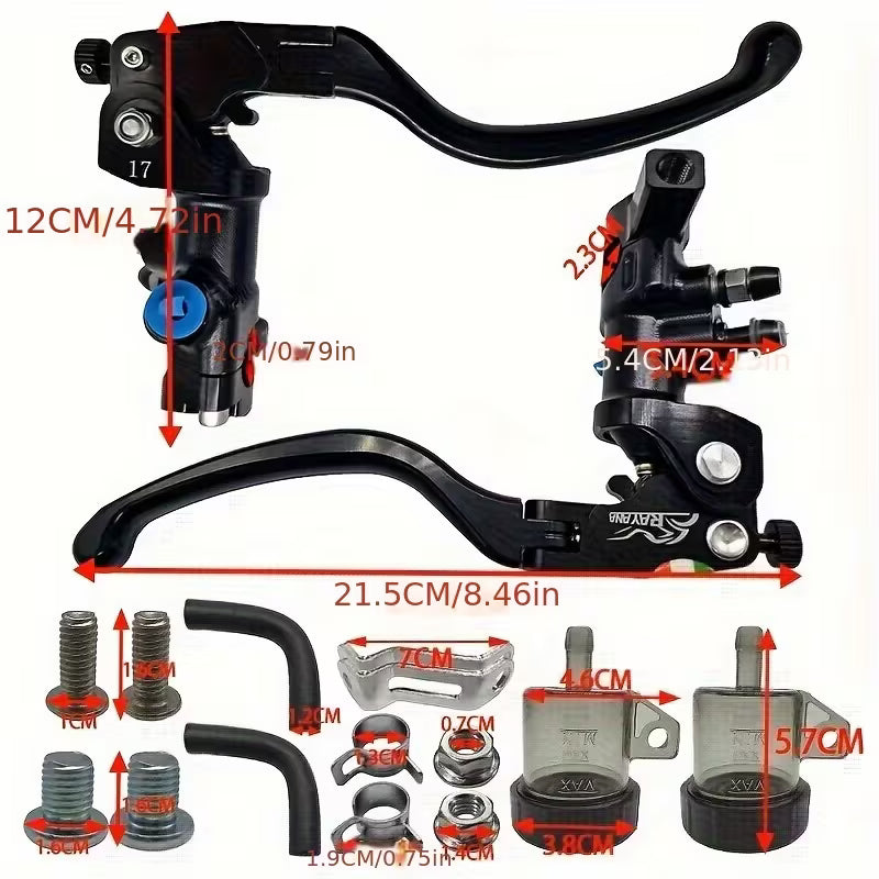 Universal 17mm Brake / Clutch Master Cylinder & Clutch Perch Set – Racing (Replica)