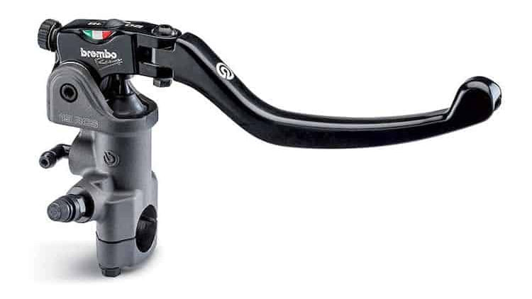 Brembo brake lever on a white background