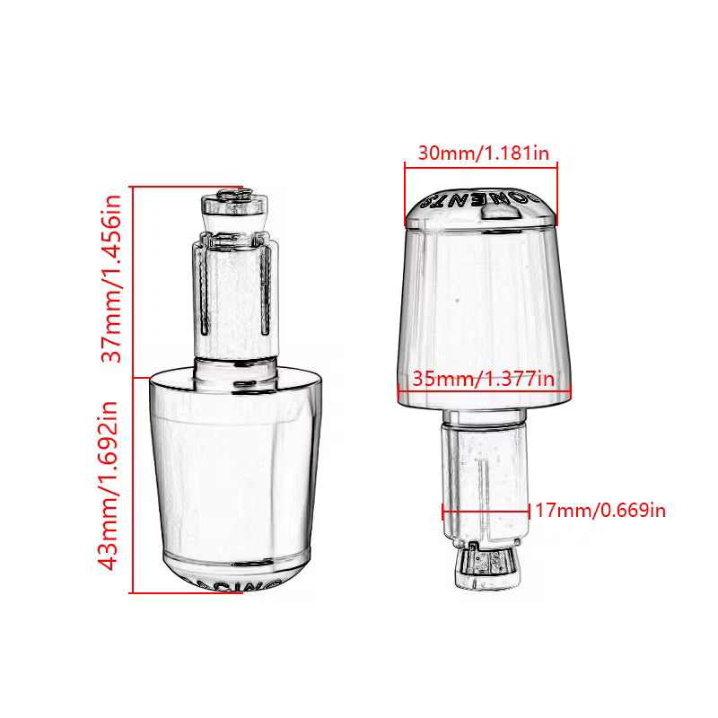 Universal Bar Ends – S / M / L / XL (Unbranded)