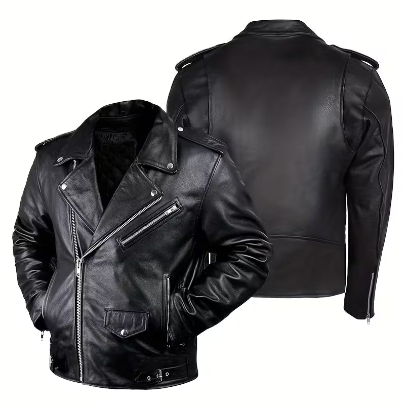 Leather Motorcycle Jacket – Short Sleeve & Long Sleeve (Unbranded)