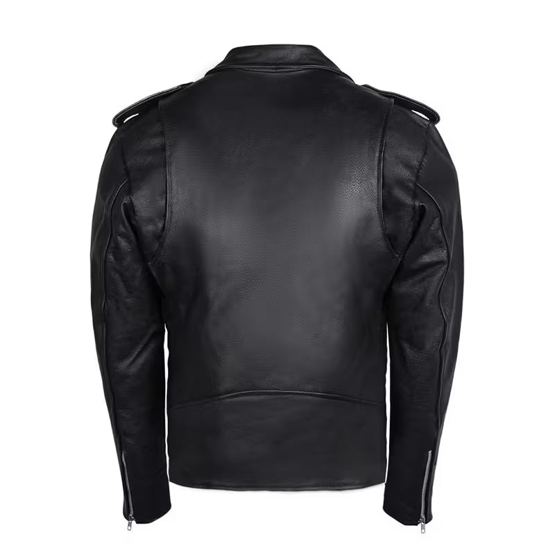 Leather Motorcycle Jacket – Short Sleeve & Long Sleeve (Unbranded)