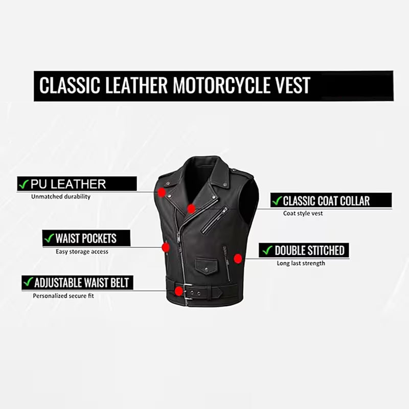 Leather Motorcycle Jacket – Short Sleeve & Long Sleeve (Unbranded)